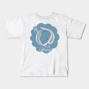 Pisces: Dive into dreams, where imagination thrives. Kids T-Shirt